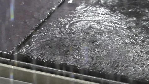 Ripples in the rain 2 Stock Footage 292760475