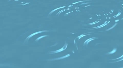 Ripples of rain spreading on the surface of the water Stock Illustration