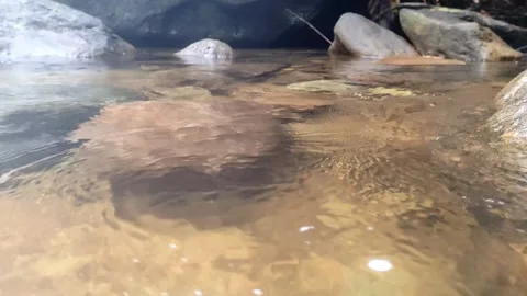 Ripples on river flow Stock Footage 260672155