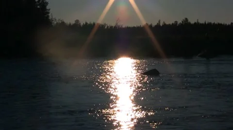 Ripples on a river, loop Stock Footage 8512169