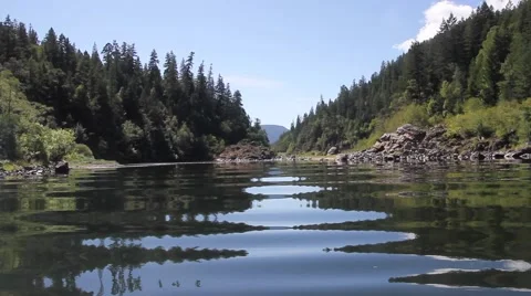 Ripples on a river in Oregon Stock Footage 55689875