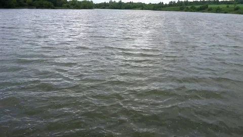 The ripples of the river water Stock Footage 76207912