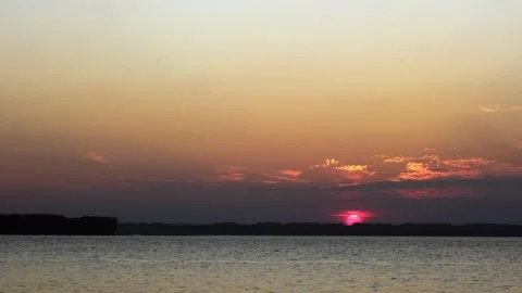 Ripples river water surface at sunset. Stock Footage 247296470