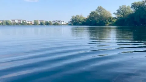 Ripples on the surface of leybourne lakes Stock Footage 139753636