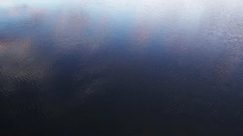 Ripples on the surface of the water waves Stock Footage 155348801