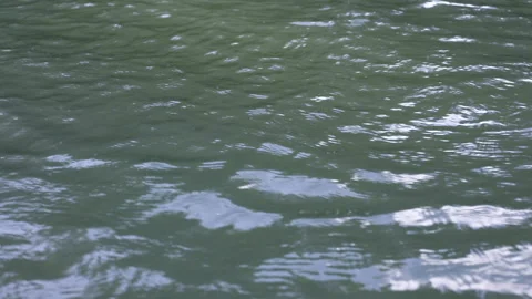 Ripples on the water close-up while sailing on a boat Stock Footage 156900600