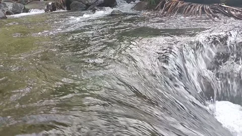 Ripples of water flowing between the rocks Stock Footage 237016665