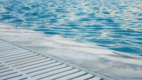 Ripples on the water in the pool Stock Footage 87197620