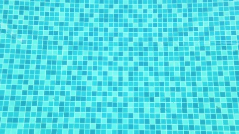 Ripples in the water in the pool. Top view angle of swimming pool - stock video Video stock 219710646