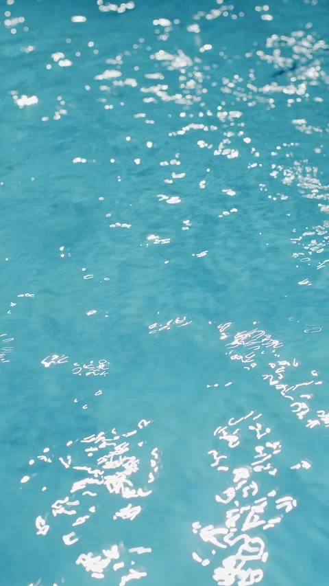 Ripples on the water of the pool, transparent, sparkling, inviting surface Stock Footage 339928517