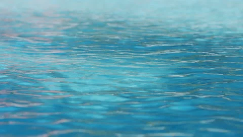 Ripples on the water of the pool; transparent; sparkling Stock Footage 340507186