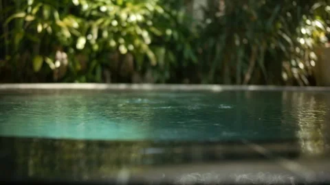 Ripples on the water in the pool. Vacation concept Stock Footage 252016504