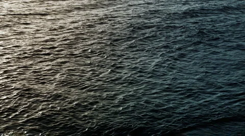 Ripples on wavy sea. Stock Footage 3146910