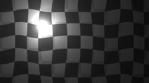 Rippling Checkerboard Flag Pattern With Light Shining Underneath Video stock 140908814