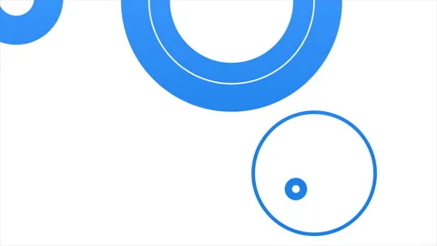 Rippling circles background. Blue round objects on white. 4k seamless loop Stock Footage 169773277