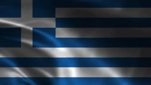 Rippling flag of greece in blue and white. Vídeos de archivo 320063472