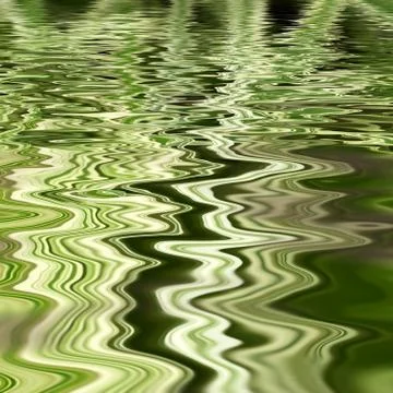 Rippling green reflections Foto stock