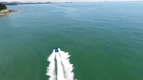 Rippling sea with a ship Video stock 303883700