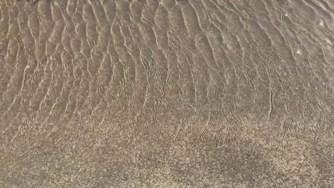 Rippling Seawater over a Sandy Beach Video stock 173035256