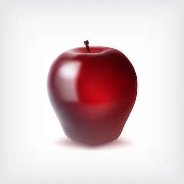 Ripr red apple Stock Illustration