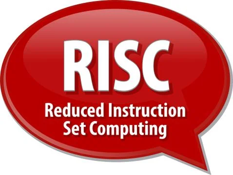 RISC acronym definition speech bubble illustration Stock Illustration