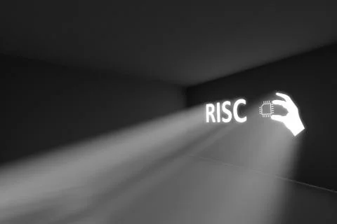 RISC rays volume light concept 3d illustration Stock Illustration