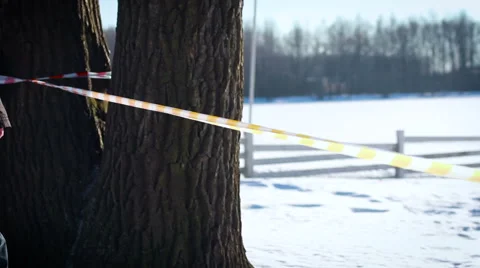 Riscing Man Winter Snow close-up Video stock 60235334