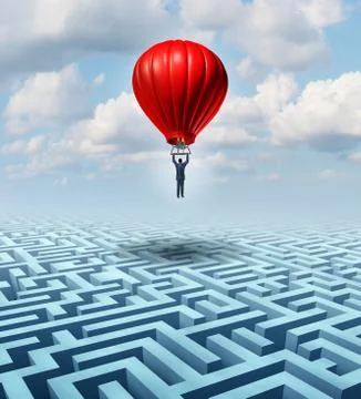 Rise above adversity Stock Illustration