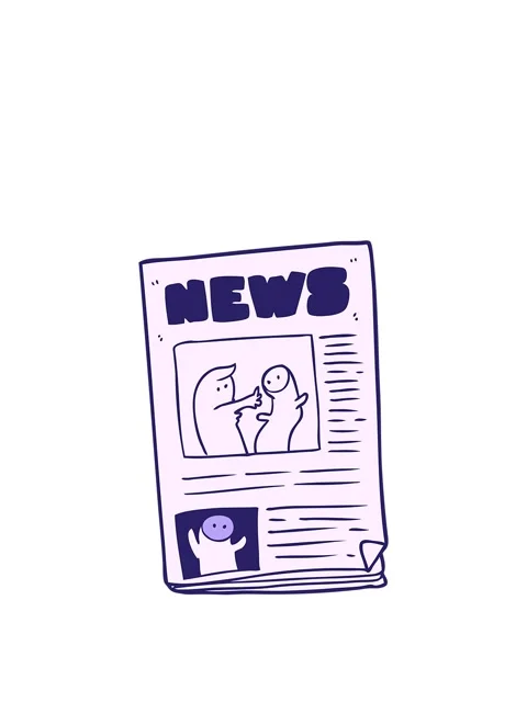 Rise and float animation of caroton newspaper Video stock 324142656