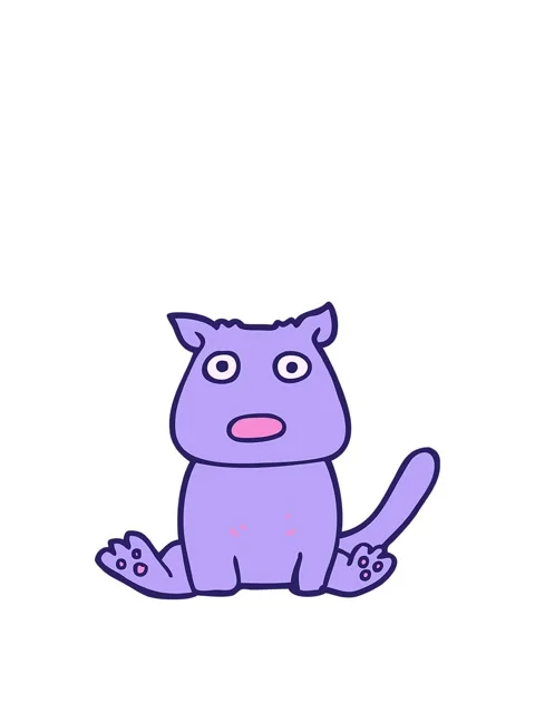 Rise and float animation of cartoon calm dog Video stock 324078008