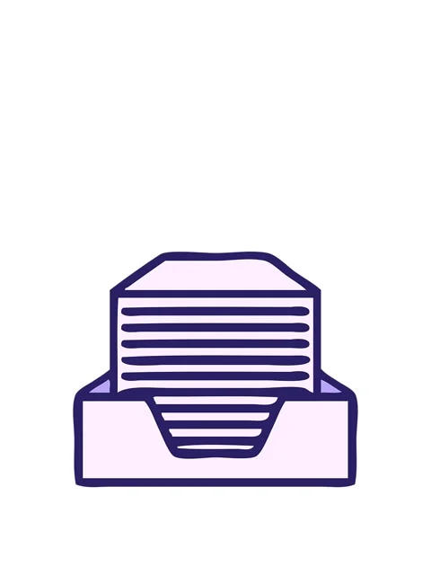 Rise and float animation of cartoon of a stack of office papers Stock Footage 324085384