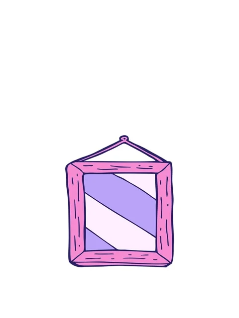 Rise and float animation of cartoon mirror 스톡 동영상 324094472