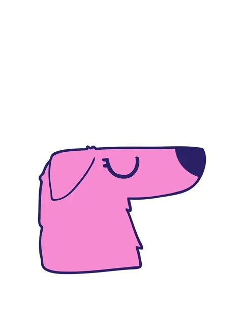 Rise and float animation of cartoon doodle dog face Video stock 324128503