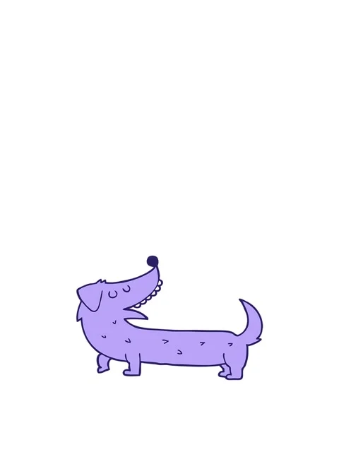 Rise and float animation of cartoon of a dog Video stock 324154141