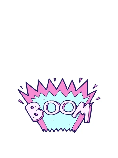 Rise and float animation of cartoon comic book explosion Video stock 324216175