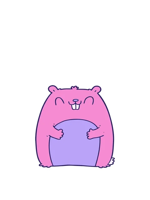 Rise and float animation of cartoon happy gopher Stock Footage 324264576