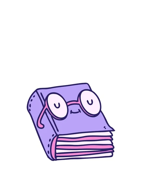 Rise and float animation of cartoon of a book wearing spectacles Stock Footage 324267865