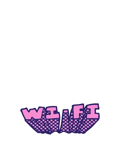 Rise and float animation of cartoon  wi fi Video stock 324282001