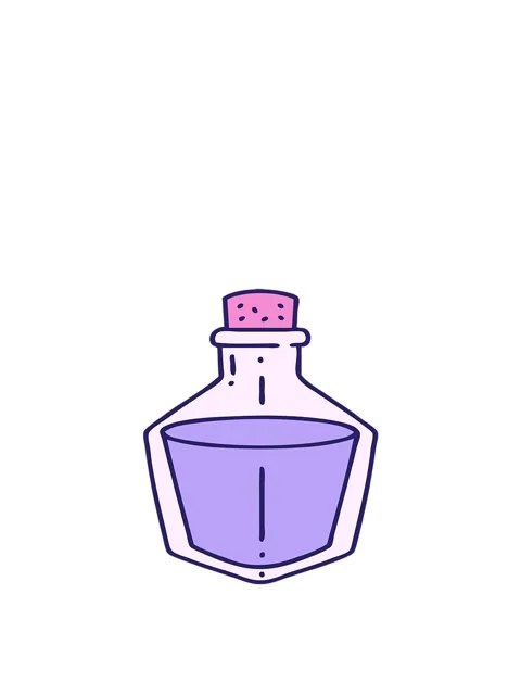 Rise and float animation of cartoon of a potion bottle Vídeo Stock 324319743