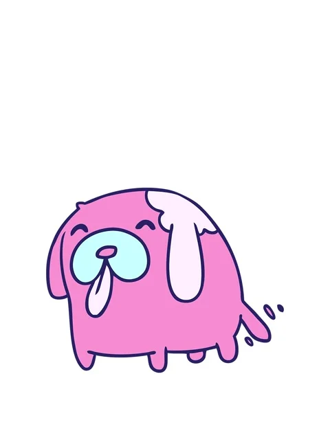 Rise and float animation of cartoon illustration kawaii of a cute dog Video stock 324338721
