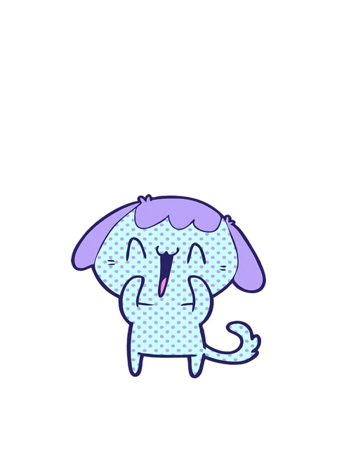Rise and float animation of cartoon chuckling dog Video stock 324350262