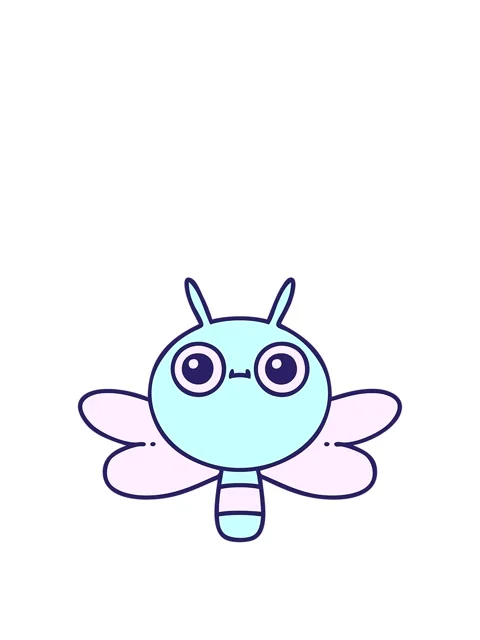 Rise and float animation of cartoon of a cute bug Stock Footage 324429134