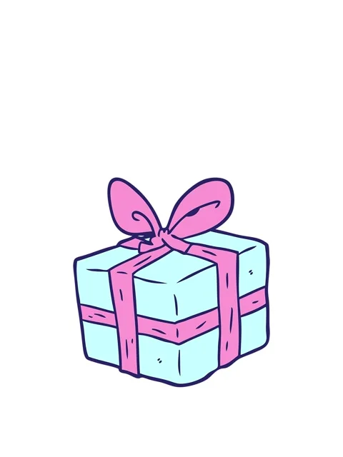 Rise and float animation of cartoon wrapped gift Stock Footage 324429546