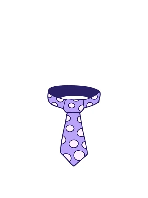 Rise and float animation of cartoon doodle patterned tie Stock Footage 324490236