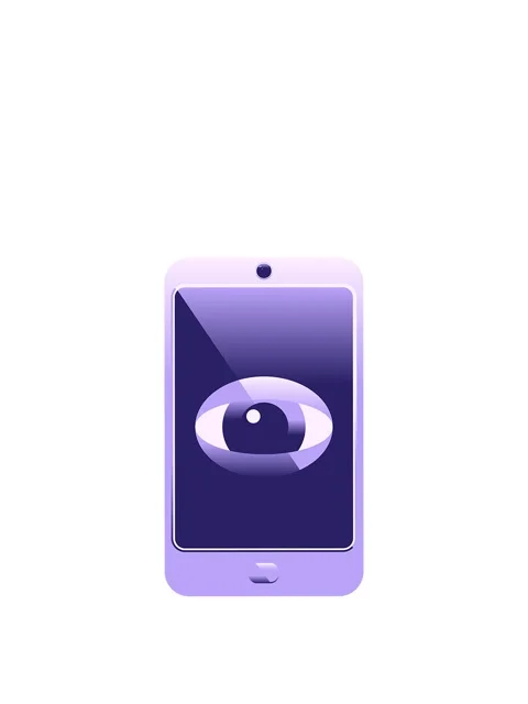 Rise and float animation of cell phone watching you graphic vector illustra.. Stock Footage 324131830