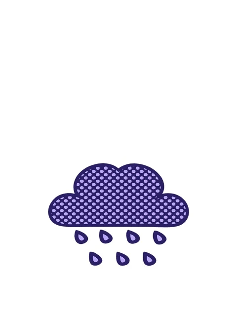 Rise and float animation of comic book style cartoon of a storm rain cloud Stock Footage 324206926