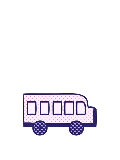 Rise and float animation of comic book style cartoon of a school bus Stockbeeldmateriaal 324476342