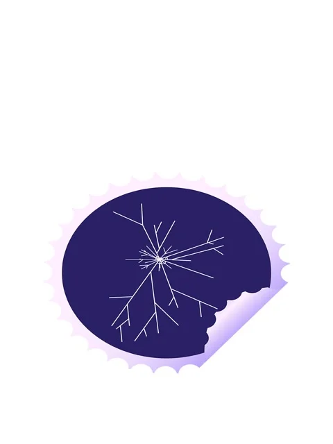 Rise and float animation of cracked screen graphic vector illustration roun.. Stock Footage 324332729