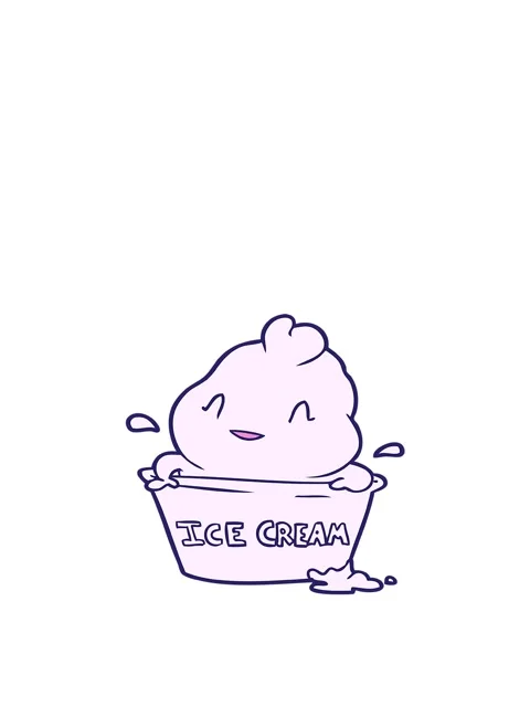 Rise and float animation of cute cartoon ice cream design Stock Footage 324207276