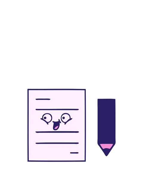 Rise and float animation of cute cartoon of a test paper Stock Footage 324237266